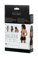 Glossy Shiny Wetlook dress JULIE - black S Glossy Shiny Wetlook dress JULIE - black S
