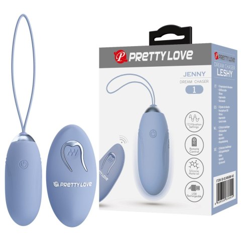 PRETTY LOVE - JENNY Dream chaser 1, Blue, Wireless remote control 12 vibration functions PRETTY LOVE - JENNY Dream chaser 1, Blue, Wireless remote control 12 vibration functions
