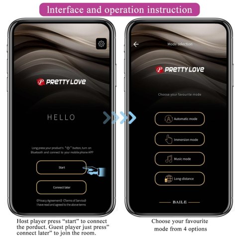 PRETTY LOVE - Liam purple, 12 vibration functions Mobile APP Long-distance Control PRETTY LOVE - Liam purple, 12 vibration functions Mobile APP Long-distance Control