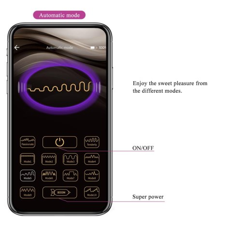 PRETTY LOVE - Liam purple, 12 vibration functions Mobile APP Long-distance Control PRETTY LOVE - Liam purple, 12 vibration functions Mobile APP Long-distance Control