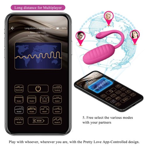 PRETTY LOVE - Catalina, 12 vibration functions Mobile APP Long-distance Control PRETTY LOVE - Catalina, 12 vibration functions Mobile APP Long-distance Control