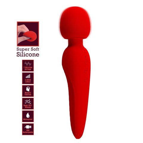PRETTY LOVE - Meredith Red, 5 levels of speed control Memory function 7 vibration functions PRETTY LOVE - Meredith Red, 5 levels of speed control Memory function 7 vibration functions