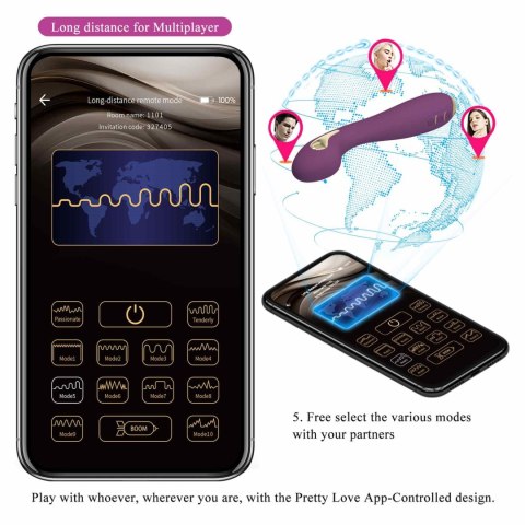 PRETTY LOVE - HECTOR, 12 vibration functions 5 electric shock functions Mobile APP remote control PRETTY LOVE - HECTOR, 12 vibration functions 5 electric shock functions Mobile APP remote control
