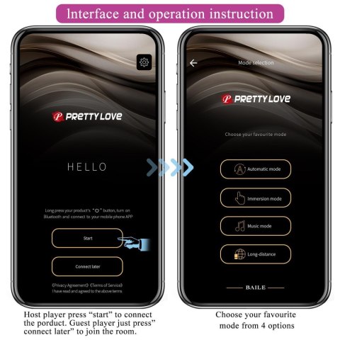 PRETTY LOVE - Nymph, 12 vibration functions Mobile APP Long-distance Control, ABS, 1 AAA battery PRETTY LOVE - Nymph, 12 vibration functions Mobile APP Long-distance Control, ABS, 1 AAA battery