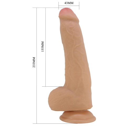 PRETTY LOVE - DRACO 9.2"(233mm) Sliding Skin Series TPR, Suction base PRETTY LOVE - DRACO 9.2"(233mm) Sliding Skin Series TPR, Suction base