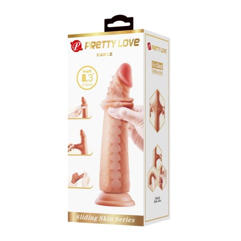 PRETTY LOVE - KABLE 8.3"(210mm) Sliding Skin Series TPR / ABS, Suction base Bendable PRETTY LOVE - KABLE 8.3"(210mm) Sliding Skin Series TPR / ABS, Suction base Bendable