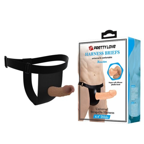 PRETTY LOVE - HARNESS BRIEFS- Houston Strap-On 6,8'' Dildo PRETTY LOVE - HARNESS BRIEFS- Houston Strap-On 6,8'' Dildo