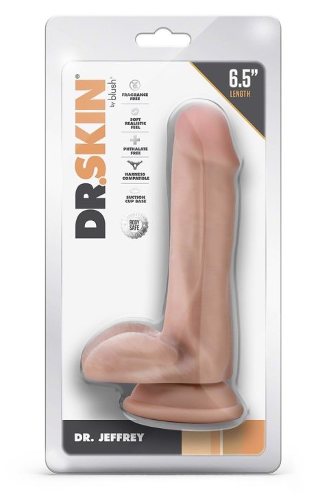 DR. SKIN DR. JEFFREY 6.5 INCH DILDO WITH BALLS BEIGE DR. SKIN DR. JEFFREY 6.5 INCH DILDO WITH BALLS BEIGE