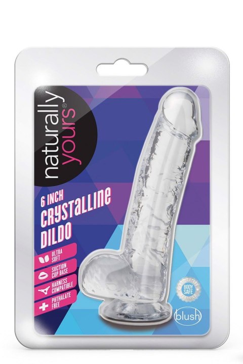 NATURALLY YOURS 6" CRYSTALLINE DILDO DIAMOND NATURALLY YOURS 6" CRYSTALLINE DILDO DIAMOND