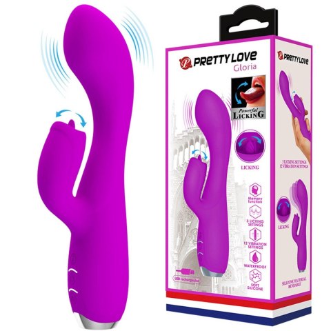 PRETTY LOVE - GLORIA Purple, 12 vibration functions 3 pulse wave settings Memory function PRETTY LOVE - GLORIA Purple, 12 vibration functions 3 pulse wave settings Memory function