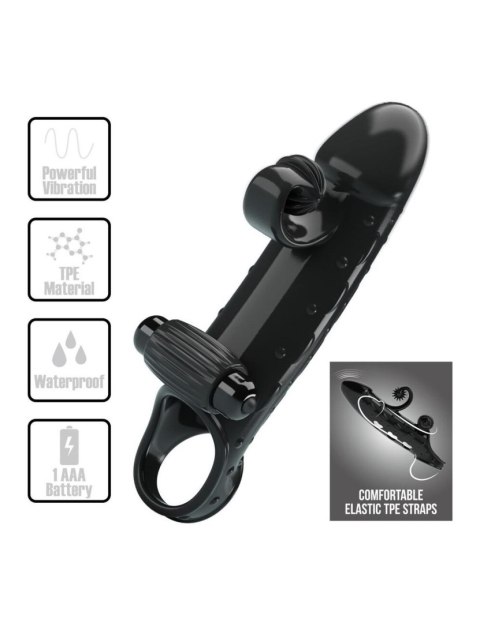 PRETTY LOVE - ROMANCE - VIBRATING PENIS SLEEVE BLACK PRETTY LOVE - ROMANCE - VIBRATING PENIS SLEEVE BLACK