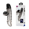 ROMANCE - Penis sleeve, TPE material,vibration, battery LR41*3, Black ROMANCE - Penis sleeve, TPE material,vibration, battery LR41*3, Black