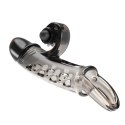 ROMANCE - Penis sleeve, TPE material,vibration, battery LR41*3, Black ROMANCE - Penis sleeve, TPE material,vibration, battery LR41*3, Black
