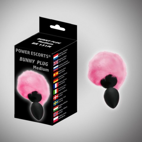 Bunny plug small black with pink tail 7,2 x 3,2 cm / 2,8 x 1,26 inch Bunny plug small black with pink tail 7,2 x 3,2 cm / 2,8 x 1,26 inch