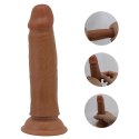 PRETTY LOVE - QUENTIN 7.2"(184mm) Sliding Skin Series TPR, Suction base Bendable PRETTY LOVE - QUENTIN 7.2"(184mm) Sliding Skin Series TPR, Suction base Bendable