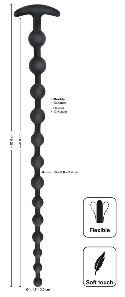 Black Velvets Anal Beads Silic Black Velvets Anal Beads Silic