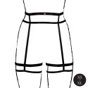 Double Strap Garter Belt with Adjustable Sliders - One Size - Black Double Strap Garter Belt with Adjustable Sliders - One Size - Black