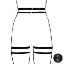 Double Strap Garter Belt with Adjustable Sliders - One Size - Black Double Strap Garter Belt with Adjustable Sliders - One Size - Black