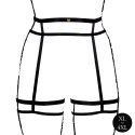 Double Strap Garter Belt with Adjustable Sliders - Plus Size - Black Double Strap Garter Belt with Adjustable Sliders - Plus Size - Black