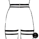 Double Strap Garter Belt with Adjustable Sliders - Plus Size - Black Double Strap Garter Belt with Adjustable Sliders - Plus Size - Black