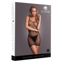 Short dress with fishnet structure and spaghetti straps Short dress with fishnet structure and spaghetti straps