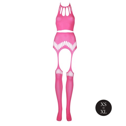 Two Piece with Crop Top and Stockings - Pink - XS/XL Two Piece with Crop Top and Stockings - Pink - XS/XL