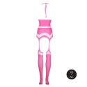Two Piece with Crop Top and Stockings - Pink - XS/XL Two Piece with Crop Top and Stockings - Pink - XS/XL