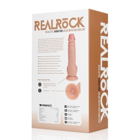Vibrating Regular Straight Cock with Balls - 7" / 18 cm - Flesh Vibrating Regular Straight Cock with Balls - 7" / 18 cm - Flesh