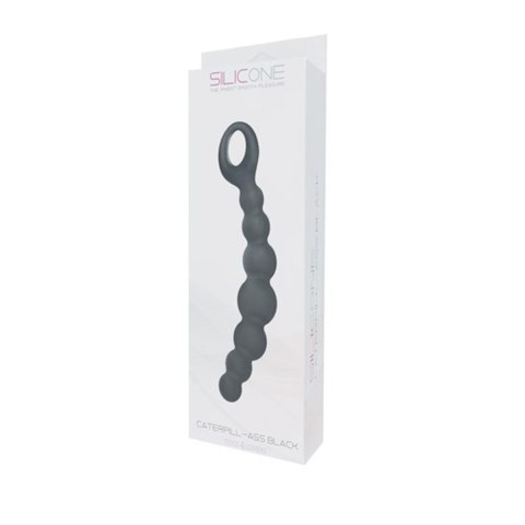 Plug/kulki-FALLO ANALE CATERPILL-ASS SILICONE BLACK Plug/kulki-FALLO ANALE CATERPILL-ASS SILICONE BLACK