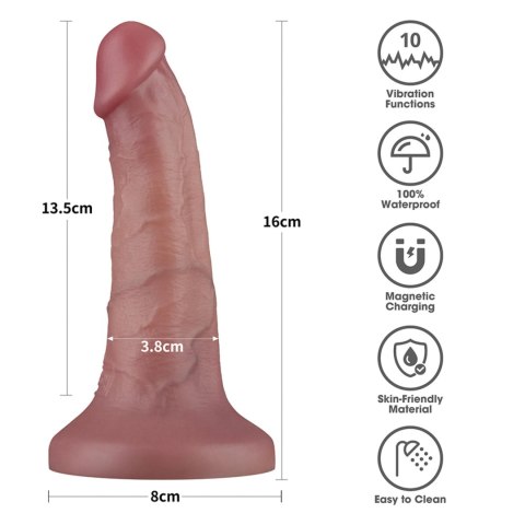6'' Vibrating Dual Density Power Cock 6'' Vibrating Dual Density Power Cock