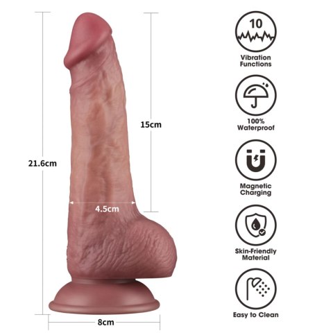 8.5'' Vibrating Dual Density Power Cock 8.5'' Vibrating Dual Density Power Cock