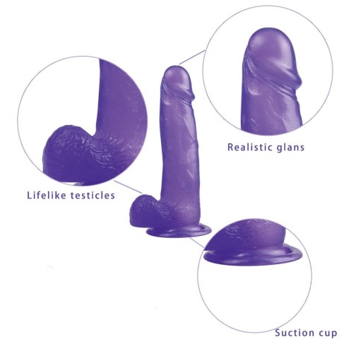 8"" Jelly Studs Crystal Dildo Large Purple 8"" Jelly Studs Crystal Dildo Large Purple