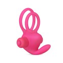 Power Clit Duo Silicone Cockring Pink Power Clit Duo Silicone Cockring Pink