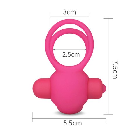 Power Clit Duo Silicone Cockring Pink Power Clit Duo Silicone Cockring Pink