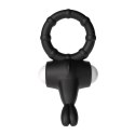 Power Clit Silicone Cockring Black Power Clit Silicone Cockring Black
