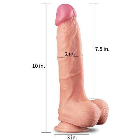 10"" Dual Layer Platinum Silicone Cock 10"" Dual Layer Platinum Silicone Cock