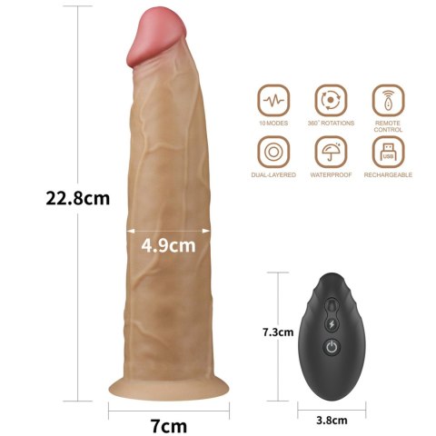 9.0'' Dual Layered Platinum Silicone Rotator 9.0'' Dual Layered Platinum Silicone Rotator