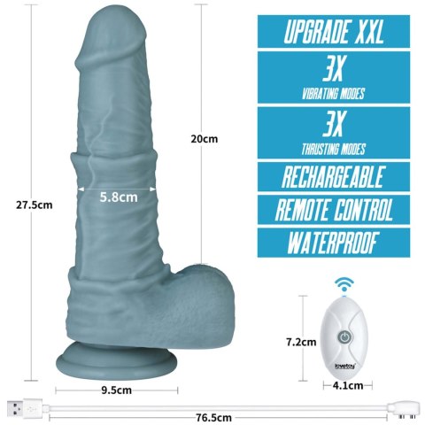 11'' Rechargeable Thrusting and Vibrating Silicone Dildo with Remote 11'' Rechargeable Thrusting and Vibrating Silicone Dildo with Remote