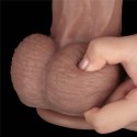 14.5'' Dual Layered Bendable Silicone Cock XXL(Flesh)