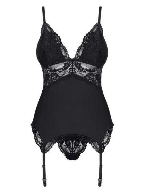 Bielizna-810-COR-1 gorset i stringi czarny S/M Bielizna-810-COR-1 gorset i stringi czarny S/M