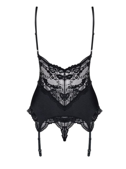 Bielizna-810-COR-1 gorset i stringi czarny S/M Bielizna-810-COR-1 gorset i stringi czarny S/M