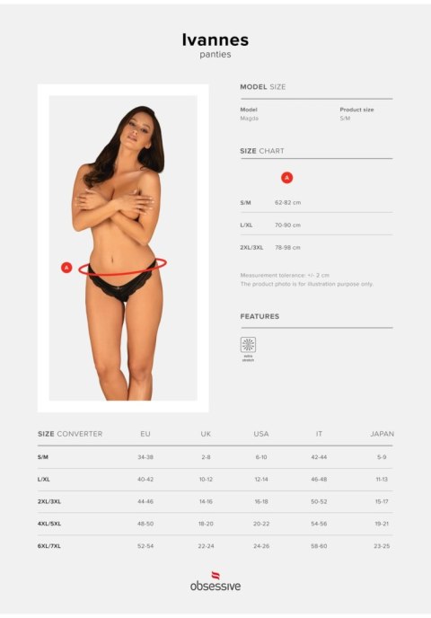 Bielizna-Ivannes figi czarne S/M Bielizna-Ivannes figi czarne S/M