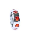 Pierścień-Metal Cock Ring with Red Diamonds Small Pierścień-Metal Cock Ring with Red Diamonds Small
