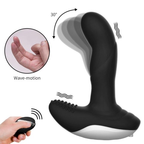 Wibrator-Silicone Massager USB 7 Function + Pulsator / Heating BLACK Wibrator-Silicone Massager USB 7 Function + Pulsator / Heating BLACK