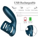 Wibrator-Silicone Ring Blue USB 7 Function Wibrator-Silicone Ring Blue USB 7 Function