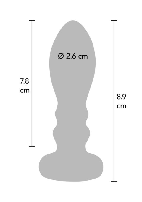 Buttplug Vibr. Ribbed Medium Silver Buttplug Vibr. Ribbed Medium Silver