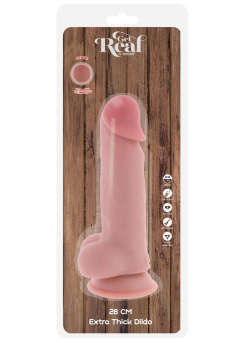 Deluxe Dual Density Thick Dildo TPE 28 cm