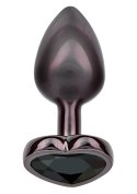 Diamond Heart Plug Small Black