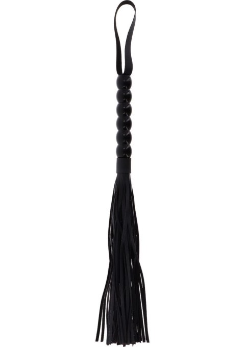 Long Beaded Flogger Whip Black