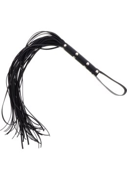 Long Studded Flogger Whip Black